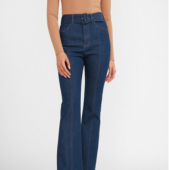 Express Denim - EXPRESS NWT belted wide leg jeans